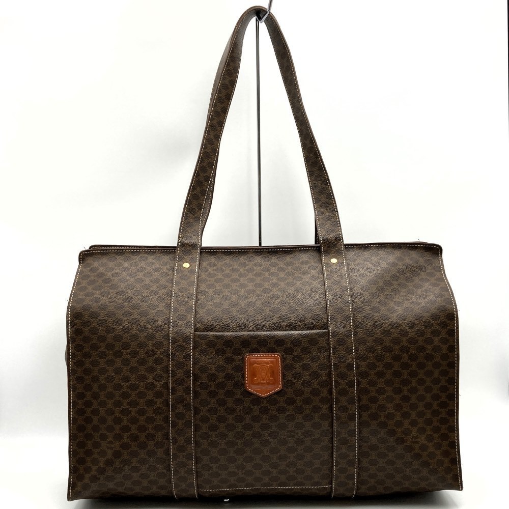 Celine Brown Pattern Bag Macadam - image 2